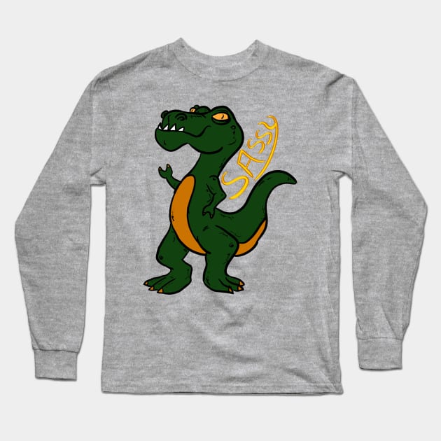 Sassy Rex Long Sleeve T-Shirt by GeekVisionProductions